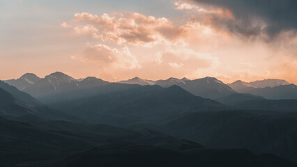 Sunset over the mountains