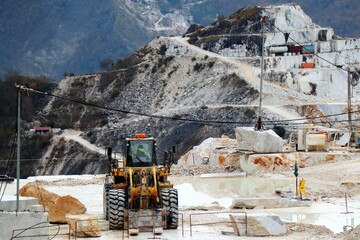 excavator in the snow
