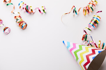 holiday concept, ribbons on the white background