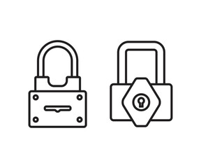 padlock icons set vector illustration