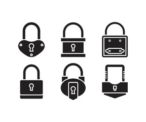 padlock icons set vector illustration