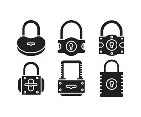lock and key icons  vector illustration