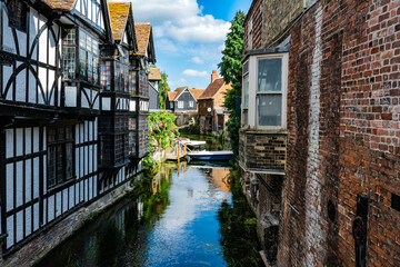 River Stour in Westgate Gardens, Canterbury, Kent, England, UK
