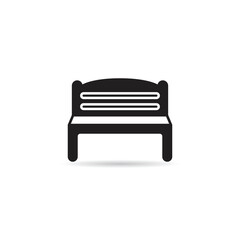 park bench icon on white background