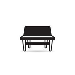 park bench icon on white background