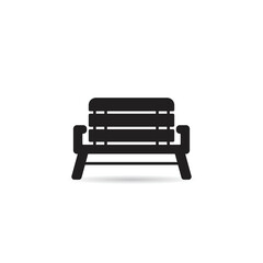 park bench icon on white background