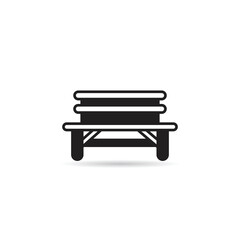 park bench icon on white background