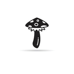 mushroom icon on white background illustration