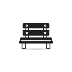 bench icon on white background