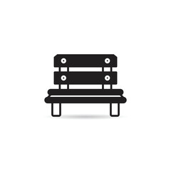 bench icon on white background