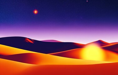 landscape with desert