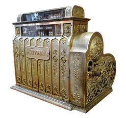 Antique Cash Register Isolated