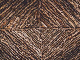 Background and texture of old natural woven straw