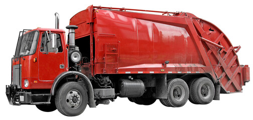 Red Garbage Truck