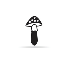 mushroom icon on white background illustration