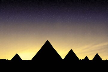 Fototapeta na wymiar pyramids in the night