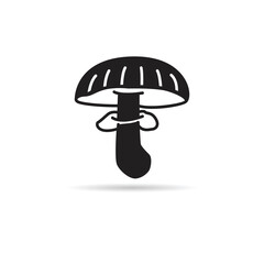 mushroom icon on white background illustration