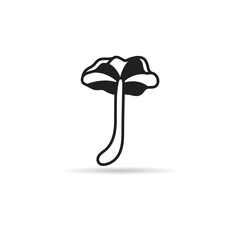 mushroom icon on white background illustration