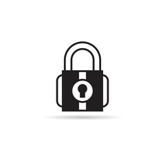lock icon on white background