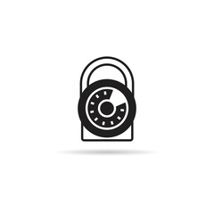 lock icon on white background