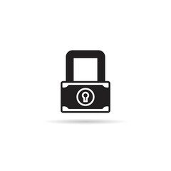 padlock icon on white background