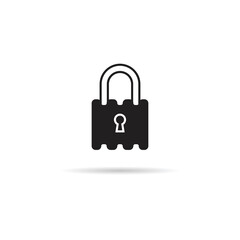 padlock icon on white background