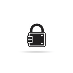 padlock icon on white background