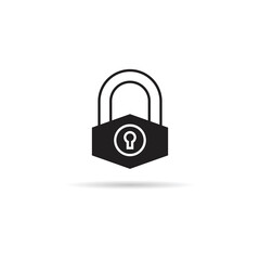 padlock icon on white background