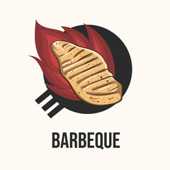 Barbeque and meat for logo