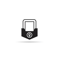 lock icon on white background