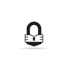 lock icon on white background