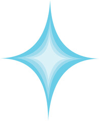 Obraz premium vector illustration of flash or light in the form of a star of light blue or bluish color