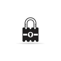 padlock icon on white background