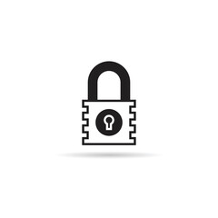padlock icon on white background
