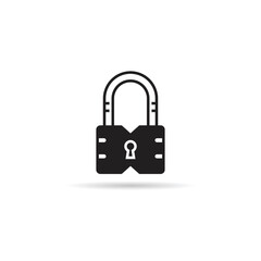 padlock icon on white background