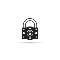 padlock icon on white background