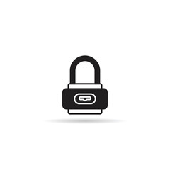 padlock icon on white background