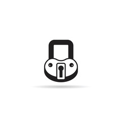 padlock icon on white background