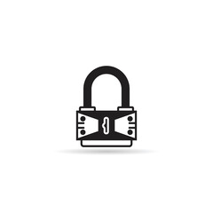 padlock icon on white background
