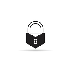 padlock icon on white background