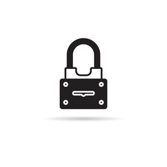 padlock icon on white background