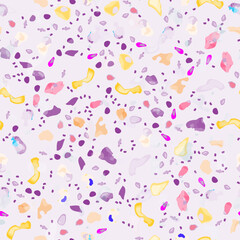 Terrazzo Texture Vector. Flooring Seamless Pattern