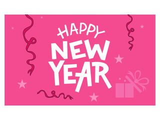 new year vector design and illustration.