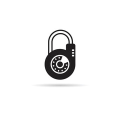 padlock icon on white background
