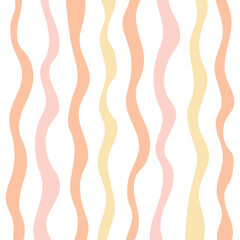 Vector fabric pattern illustration white background abstract unbalance line patterns cute vertical Pink cream pastel color different size layout. illustration wallpaper abstract pattern background.