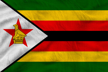 Fototapeta premium National flag of Zimbabwe. Background with flag of Zimbabwe