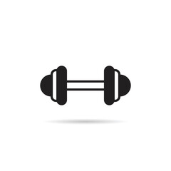 dumbbell icon on white background