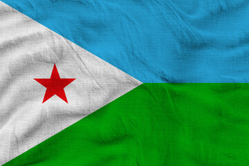 National flag of Djibouti. Background  with flag  of of Djibouti.