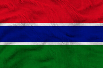 National flag of Gambia. Background  with flag  of Gambia.