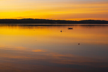 Colorful sunrise in Midcoast Maine
